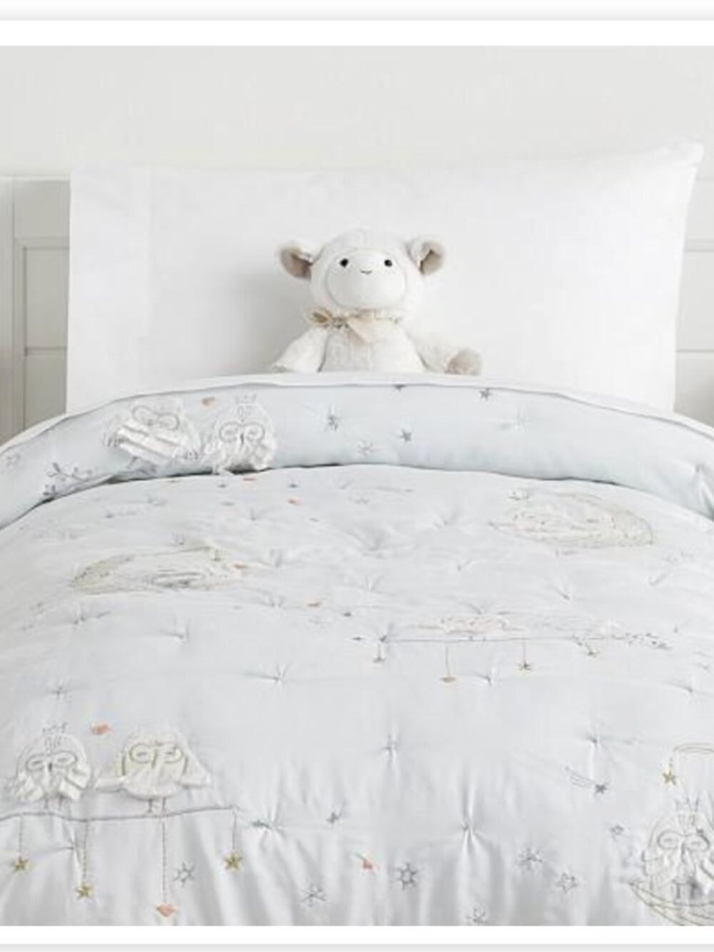 Pottery Barn Toddler Quilt Stella Tencel Baby Quilt Blue Owls Night Sky